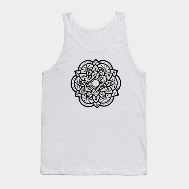 Ornamental Lotus Mandala Tank Top by MellowGroove